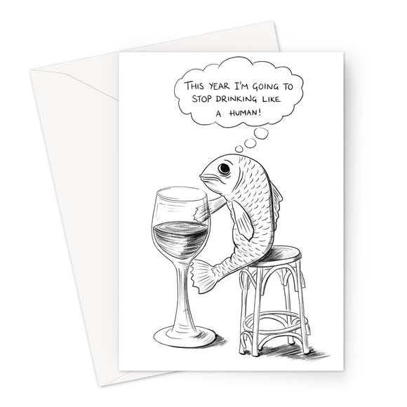The drinking fish Greeting Card